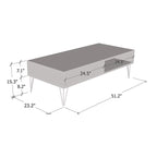 Table basse moderne haute brillance – Fabriquée en UE