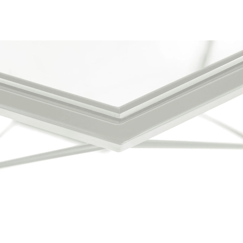 Table d'appoint octogonale or/noir/blanc/gris/rouge/jaune avec plateau en verre trempé, base géométrique en métal, 1 personne