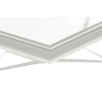 Table d'appoint octogonale or/noir/blanc/gris/rouge/jaune avec plateau en verre trempé, base géométrique en métal, 1 personne
