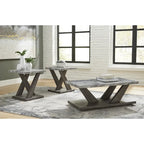 Signature Design by Ashley Bensonale Gray Table Set (Set of 3) - 48W x 24D x 18H