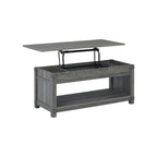 Table basse de style « ferme moderne » avec plateau relevable, 112 cm (L) x 51 cm (P) x 48 cm (H)