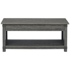 Table basse de style « ferme moderne » avec plateau relevable, 112 cm (L) x 51 cm (P) x 48 cm (H)