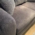 Canapé et causeuse 2 places en tissu gris (2 pièces)