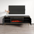 Meuble TV pour cheminée électrique de 160 cm pour téléviseurs jusqu'à 70" avec 3 couleurs de flamme