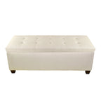 Banc de rangement pour chaussures capitonné beige avec compartiment dissimulé