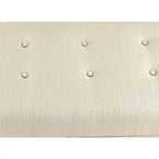 Banc de rangement pour chaussures capitonné beige avec compartiment dissimulé