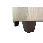 Banc de rangement pour chaussures capitonné beige avec compartiment dissimulé