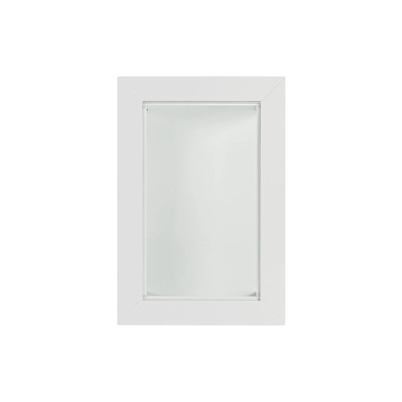 Table d'appoint de 40,6 cm de large avec plateau en verre trempé et 2 étagères