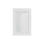 Table d'appoint de 40,6 cm de large avec plateau en verre trempé et 2 étagères