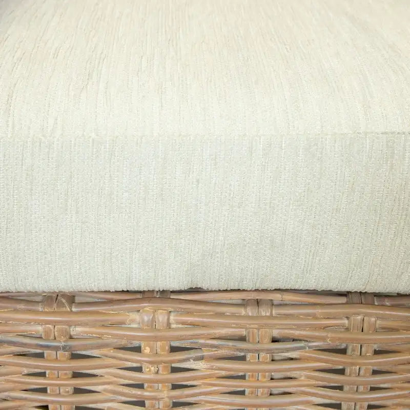 Fauteuil en rotin Kubu naturel/gris, une place