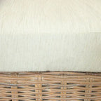 Fauteuil en rotin Kubu naturel/gris, une place