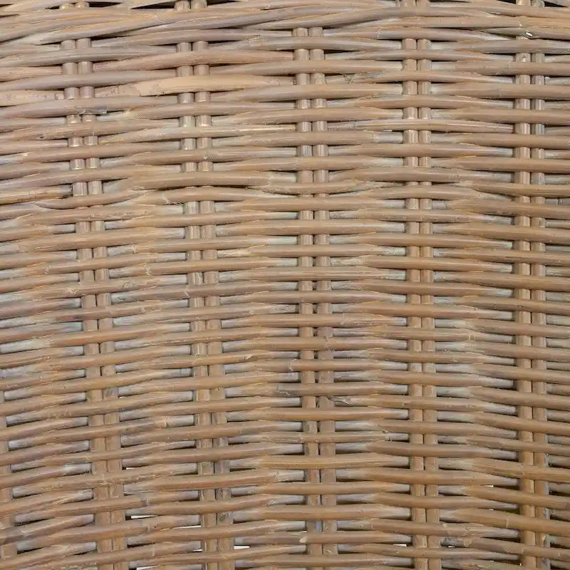 Fauteuil en rotin Kubu naturel/gris, une place
