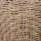 Fauteuil en rotin Kubu naturel/gris, une place