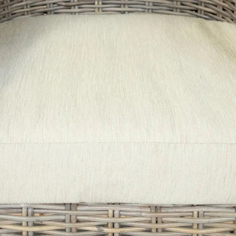 Fauteuil en rotin Kubu naturel/gris, une place