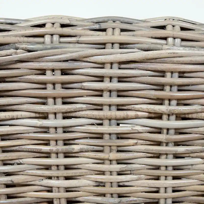 Fauteuil en rotin Kubu naturel/gris, une place