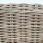 Fauteuil en rotin Kubu naturel/gris, une place