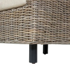 Fauteuil en rotin Kubu naturel/gris, une place