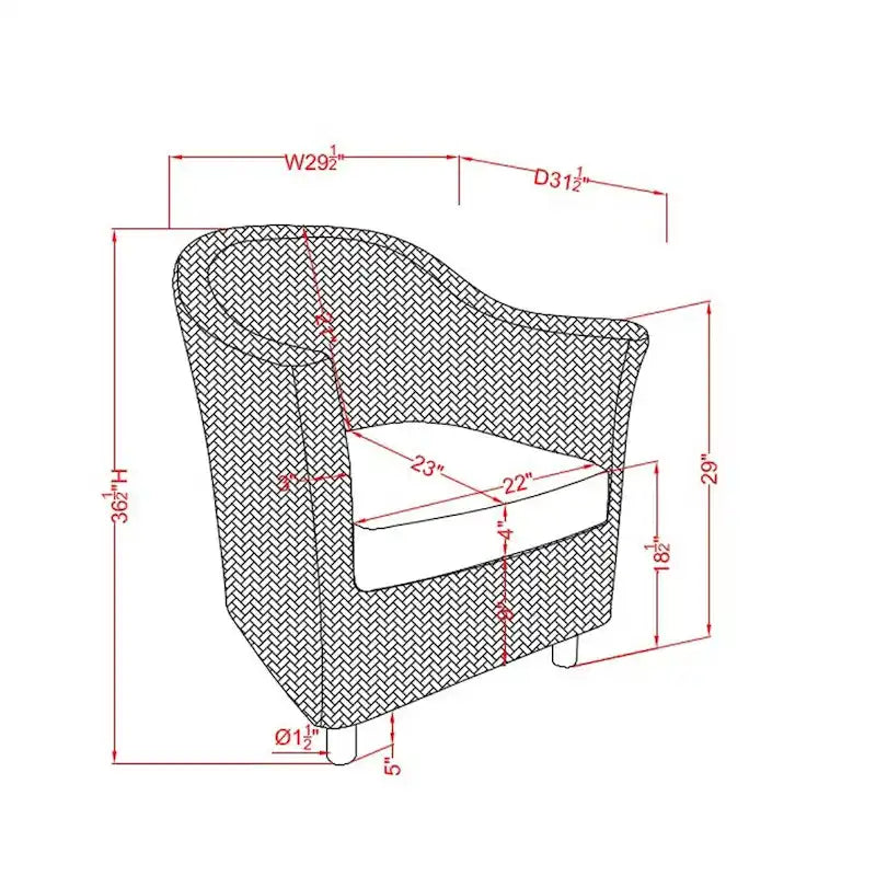 Fauteuil en rotin Kubu naturel/gris, une place