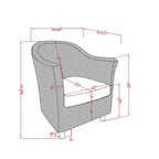 Fauteuil en rotin Kubu naturel/gris, une place
