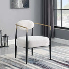 Fauteuil d'appoint Mid-Century avec piètement en fer – Velours ou similicuir