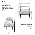 Fauteuil d'appoint Mid-Century avec piètement en fer – Velours ou similicuir
