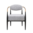 Fauteuil d'appoint Mid-Century avec piètement en fer – Velours ou similicuir
