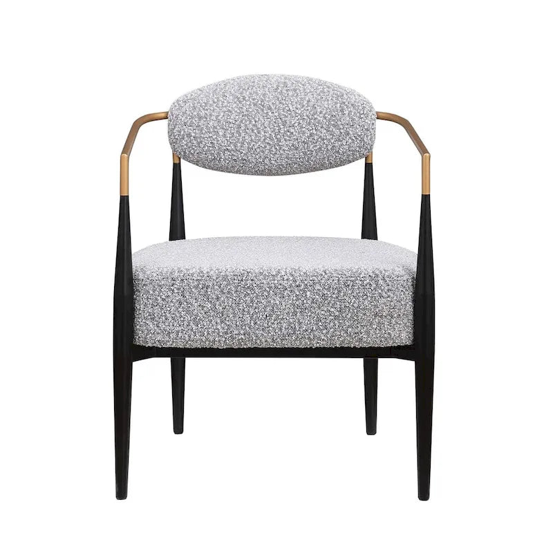 Fauteuil d'appoint Mid-Century avec piètement en fer – Velours ou similicuir