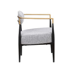 Fauteuil d'appoint Mid-Century avec piètement en fer – Velours ou similicuir