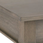 Table d'appoint carrée avec tiroir – Gris Ferme / Brun Selle / Brun Tabac