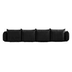 Canapé d'angle modulaire 4 places en forme de U en chenille avec 2 poufs