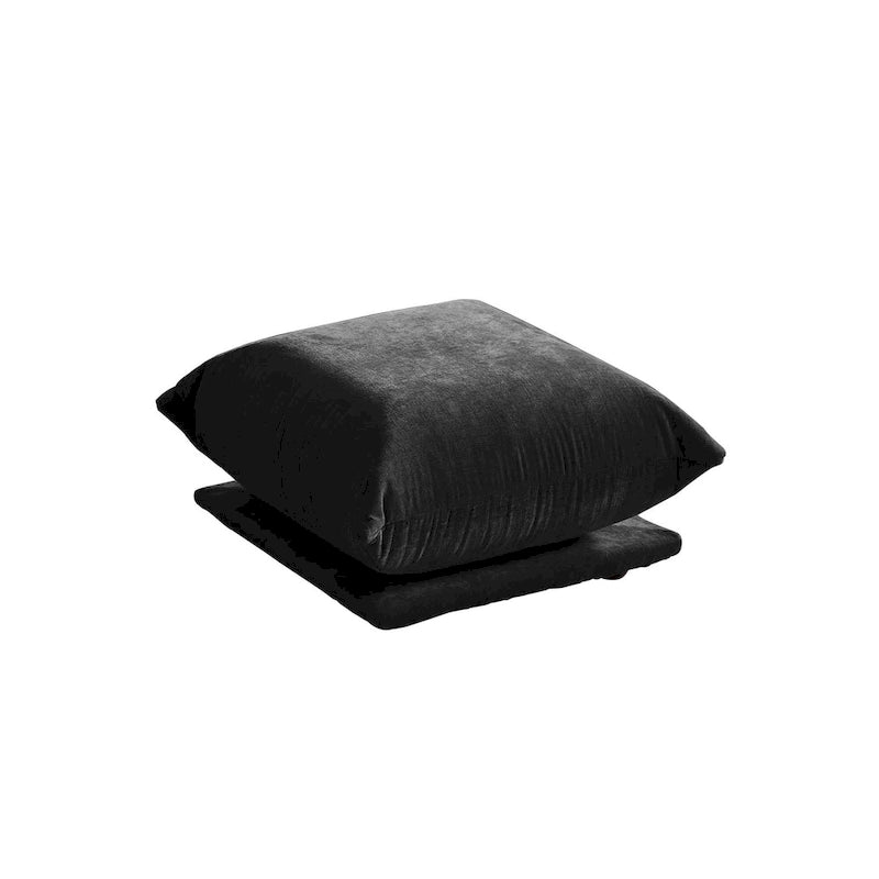 Canapé d'angle modulaire 4 places en forme de U en chenille avec 2 poufs