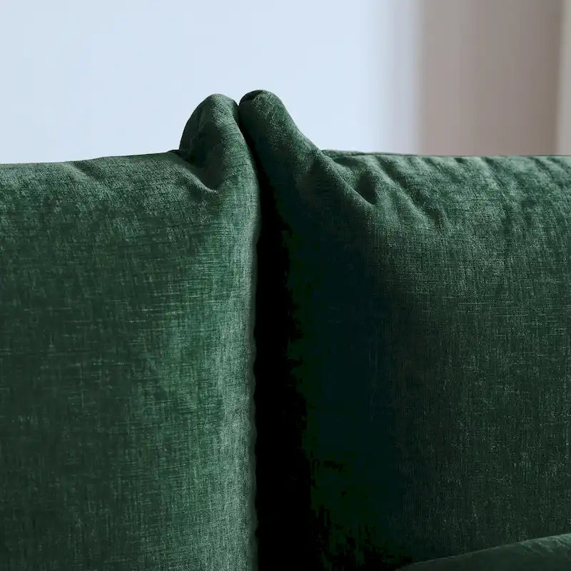 Canapé d'angle modulaire 4 places en forme de U en chenille avec 2 poufs