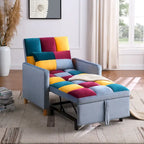 Fauteuil de couchage convertible 3-en-1 avec dossier réglable et oreiller