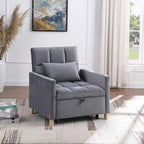 Fauteuil de couchage convertible 3-en-1 avec dossier réglable et oreiller