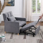 Fauteuil de couchage convertible 3-en-1 avec dossier réglable et oreiller