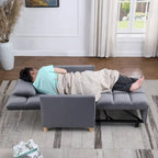 Fauteuil de couchage convertible 3-en-1 avec dossier réglable et oreiller