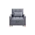 Fauteuil de couchage convertible 3-en-1 avec dossier réglable et oreiller