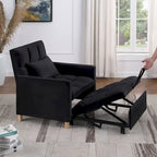 Fauteuil de couchage convertible 3-en-1 avec dossier réglable et oreiller