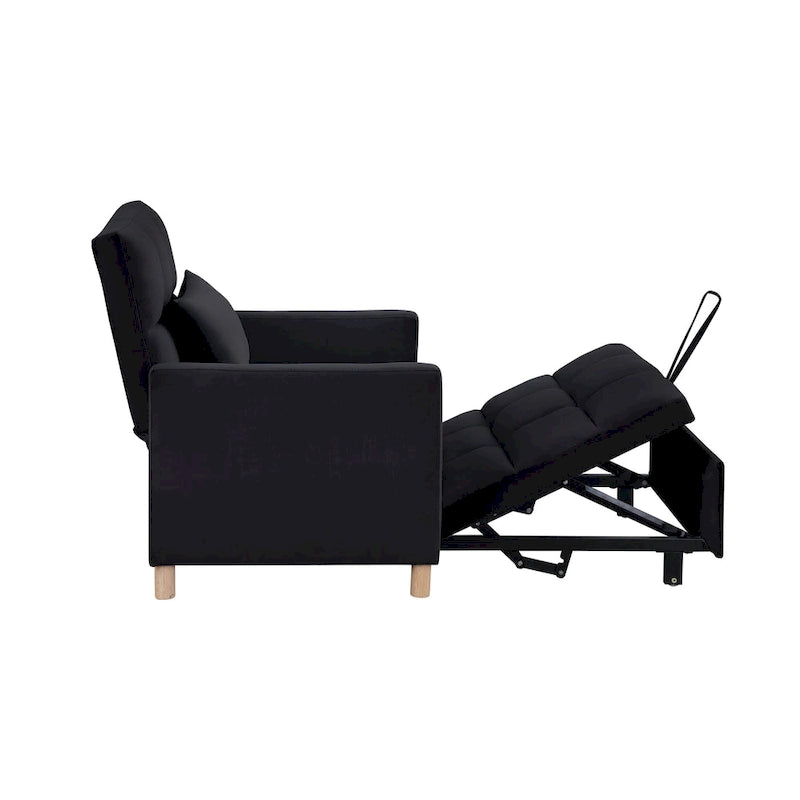 Fauteuil de couchage convertible 3-en-1 avec dossier réglable et oreiller