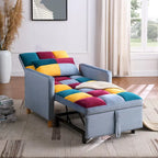 Fauteuil de couchage convertible 3-en-1 avec dossier réglable et oreiller