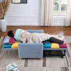 Fauteuil de couchage convertible 3-en-1 avec dossier réglable et oreiller