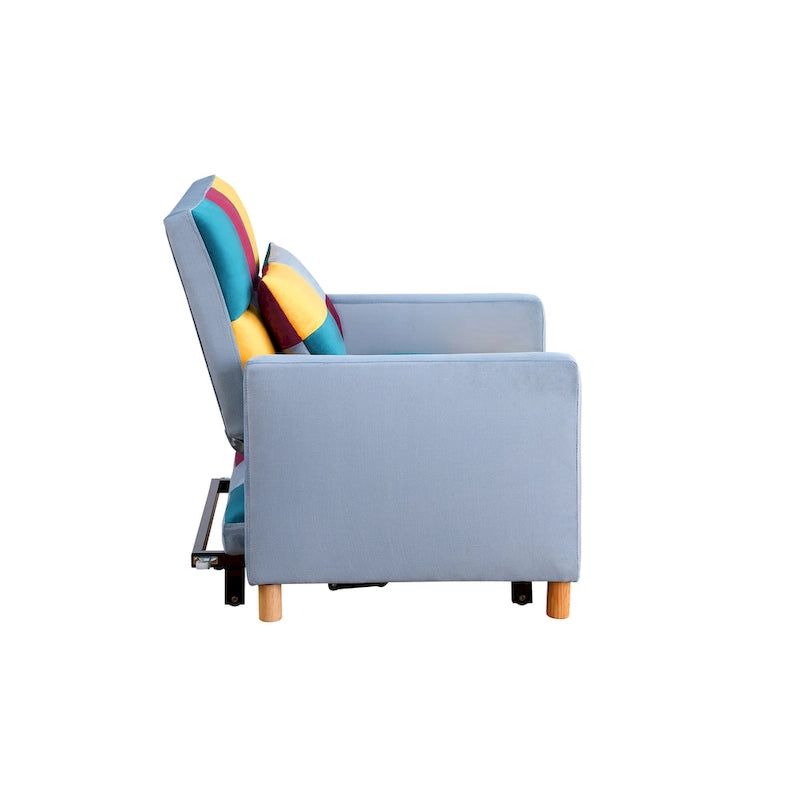 Fauteuil de couchage convertible 3-en-1 avec dossier réglable et oreiller