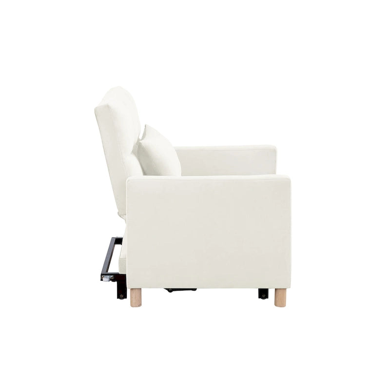 Fauteuil de couchage convertible 3-en-1 avec dossier réglable et oreiller