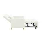 Fauteuil de couchage convertible 3-en-1 avec dossier réglable et oreiller