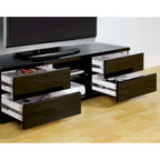 Meuble TV laqué brillant à 4 tiroirs