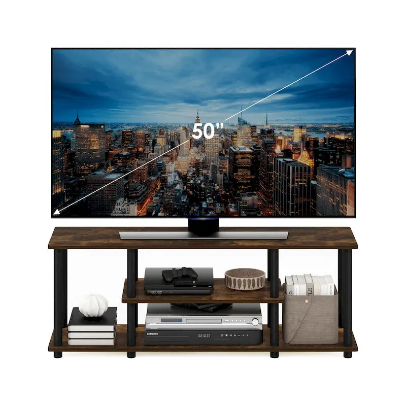 Meuble TV/multimédia 3 niveaux ouvert sans outils