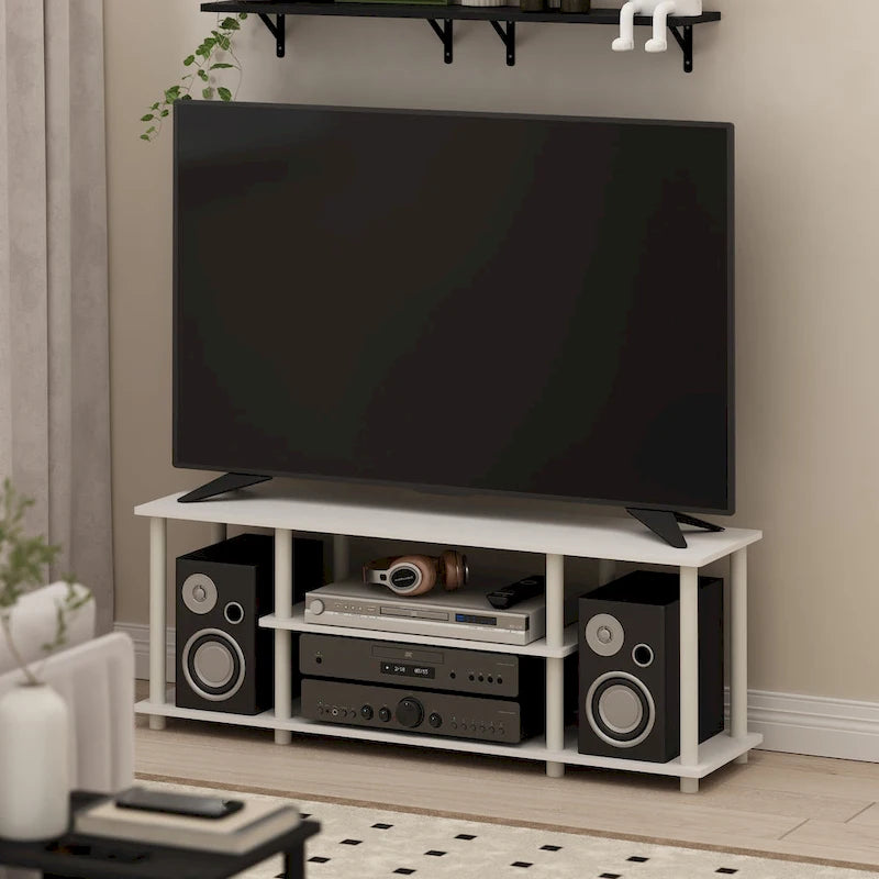 Meuble TV/multimédia 3 niveaux ouvert sans outils