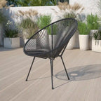 Fauteuil Papasan lounge en rotin tressé avec élastiques