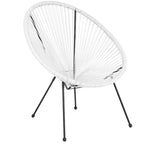 Fauteuil Papasan lounge en rotin tressé avec élastiques