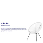 Fauteuil Papasan lounge en rotin tressé avec élastiques